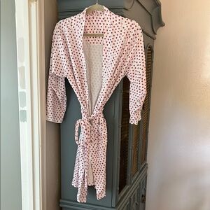Roller Rabbit Women's Pink Heart Print Robe